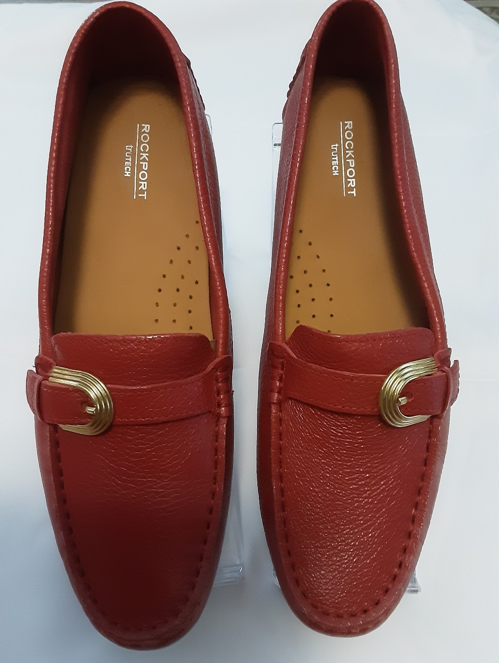 Rockport Bayview Rib Leather Loafer Size 8.5 - Excellent Used Condition